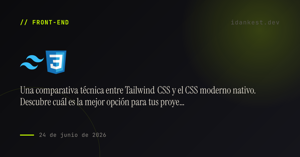 Tailwind CSS vs CSS Nativo en 2026: ¿Qué deberías elegir?